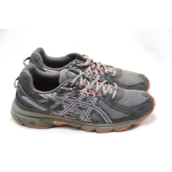 Asics Gel-Venture 6 Trail Running Shoes Womens Size 11 Carbon Gray Seashell Pink - Picture 1 of 10